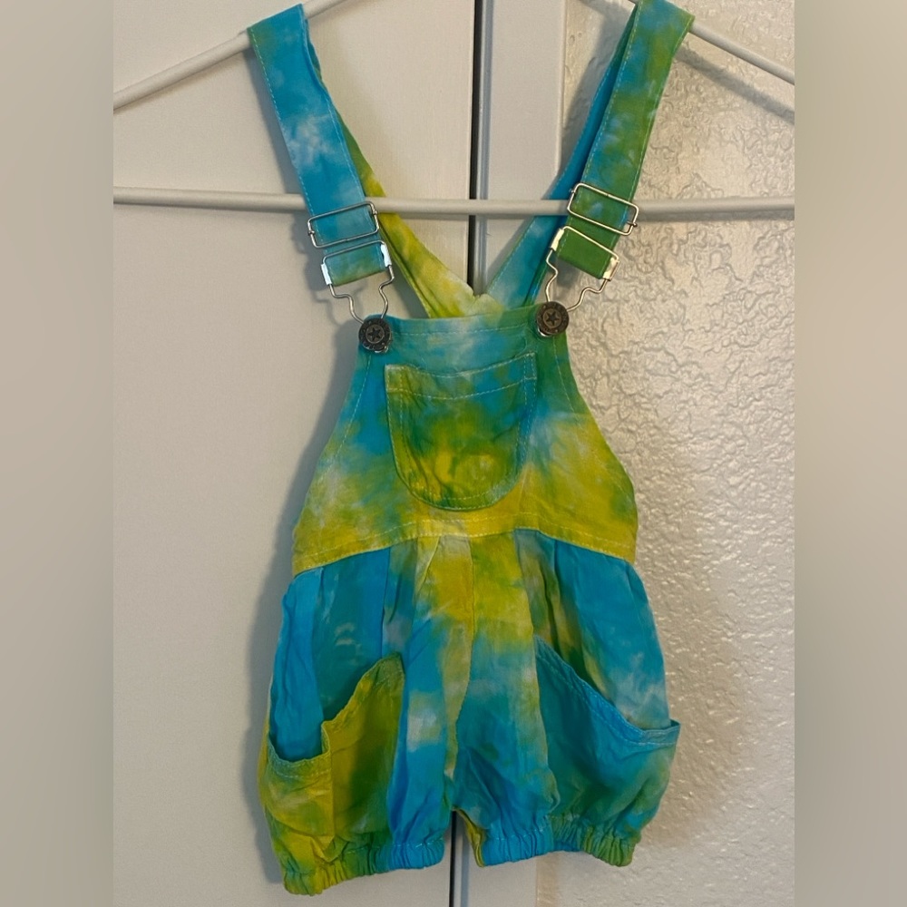 INFANT TYE-DYE Overall Shorts XS